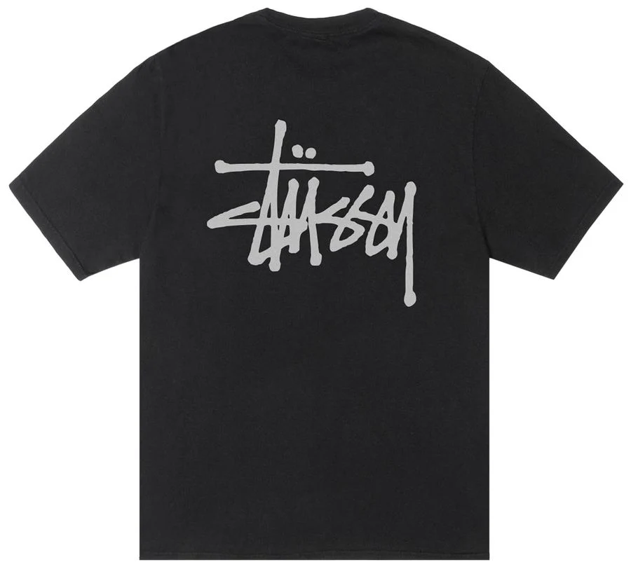 Stussy Basic Tee Black/White - Imagen 2